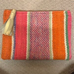 Peruvian Blanket and Cowhide Clutch